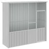 vidaXL Bird Cage Bird House Outdoor Aviary Budgie Cage Grey Galvanised Steel
