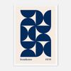 Galrie Bauhaus 1919 - Elegant Minimalist Geometric Art Print for Modern Interiors, White Frame, 50 x 70cm (20 x 28inch)