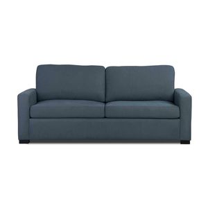 Felicity 2 Seater Fabric Queen Sofa Bed Memory Mattress Ink Blue