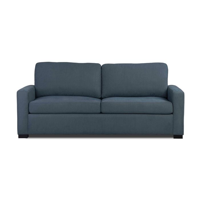 Felicity 2 Seater Fabric Queen Sofa Bed Memory Mattress Ink Blue