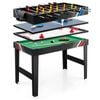 Costway 4in1 Soccer Table Set Foosball Game Air Hockey Table Billiards Table Tennis Setting
