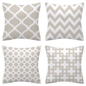 Home Décor Hamptons Cushion Covers 4pcs Pack (Linen Beige)