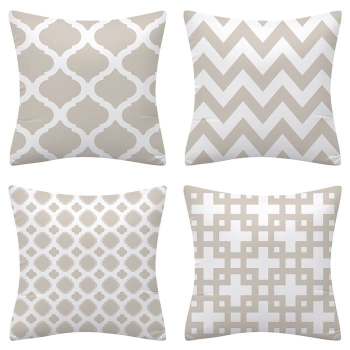 Home Décor Hamptons Cushion Covers 4pcs Pack (Linen Beige)