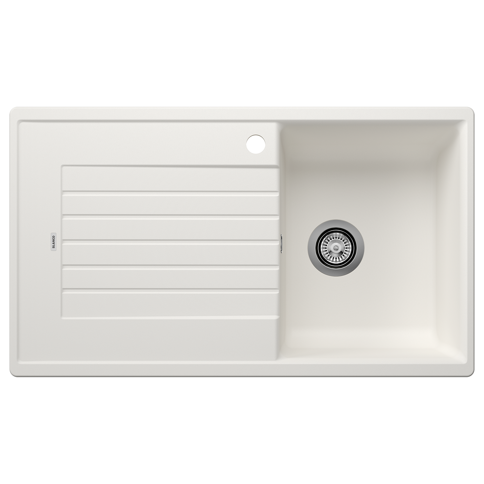 BLANCO White Silgranit Zia 45Sl Single Right-Hand Bowl 528027