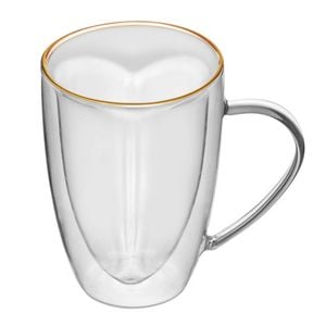 Amour Clear Double Walled Drinking Glass/Mug/Jug