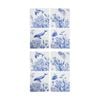 2x 4pc Lvd Blue Underwater Glossy Square Ceramic Coaster Set Tableware 10x10cm