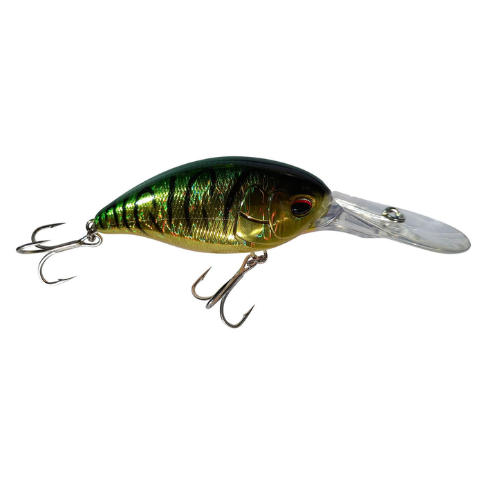 Profishent Chainsaw 80mm Crankbait Hard Body Fishing Lure Gold Black Green