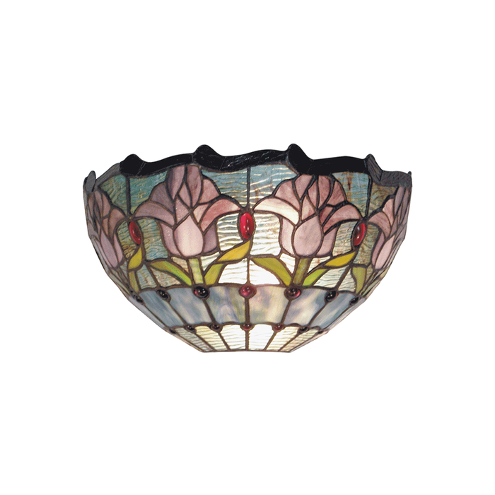 G&g Mauve Tulip Tiffany Wall Light
