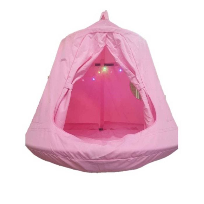 Residential 115 X 100cm Sensory Tent Swing With Lights - Pink