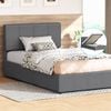 Alfordson Bed Frame Single Gas Lift Storage Grey