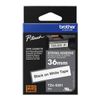 Brother 36mm Black on White TZe-S261 Strong Adhesive Laminated Tape