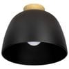 Brilliant 23cm Black Matt Greta DIY Install Batten Fix Light Shade