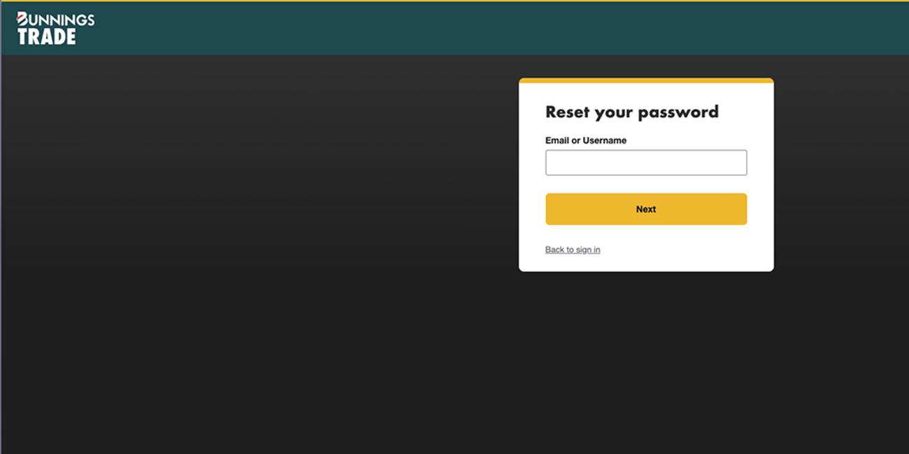 Help and Support Page - How to reset your password - step 3