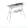 NNEOBA Portable Outdoor Stainless Steel Charcoal Grill Foldable BBQ Tool Silver