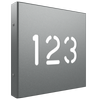 ProtectorAl 280mm x 280mm Palladium Silver Custom House Sign Aluminium Cut Through Box Sign