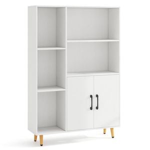 Costway 119cm Kitchen Cabinet 2 Doors Buffet Sideboard White