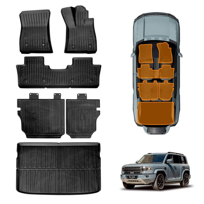 Floor Mats Boot Liner for DENZA B5 2026-Onwards  Car Cargo Kick Back Seat Cover