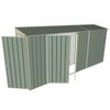Build-a-Shed 0.8 x 4.5 x 2m Skillion Single Hinged Door Shed with Double Hinged Side Doors - Green