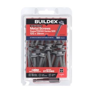 Buildex 12G x 38mm SuperTEKS® Series 500 Screws with Seal - 50 Pack