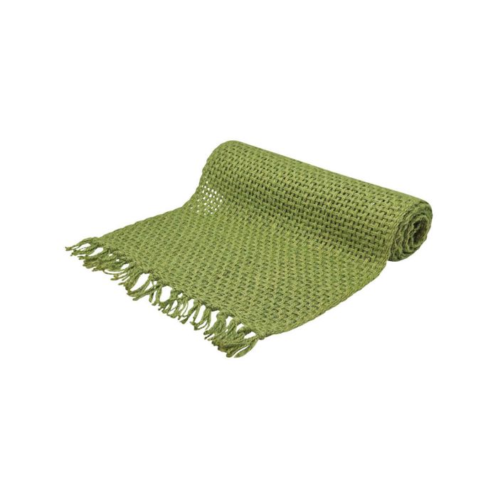 J.elliot Home Rowan 37x180cm Jute Table Runner - Bayleaf