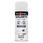 White Knight 310g White Gloss Squirts Spray Paint - White Gloss