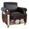 Homestead Handmade Cowhide and Leather Armchair