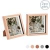 Nicola Spring Shadow Box Frames - 8 X 8" With 6 X 6" Mount - Light Wood - Pack Of 2