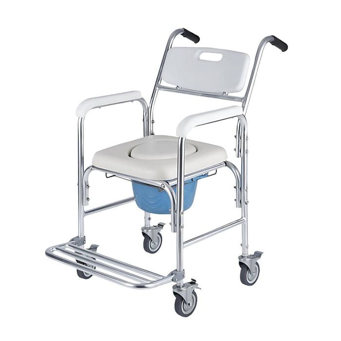 MediPro Commode Chair Bathroom Bedside Foldable Toilet Chair Shower Seat