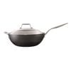 Cuisine::pro Diamond 9 Hard Anodised Aluminium Non-stick Wok With Lid 32cm