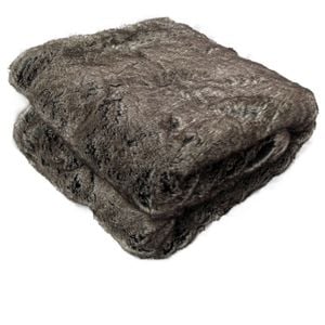 Faux Fur Luxury Animal Throw Rug Brown Squirrel