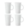 4pk Maxwell & Williams 500 Ml Large White Basics Porcelain Flared Mug - White