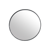 Elegant Collections Black 100cm Round Mirror