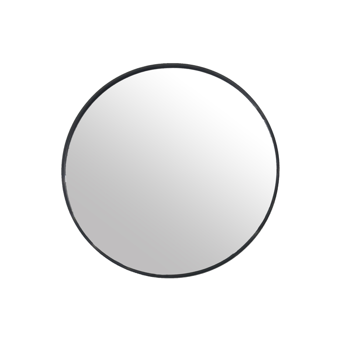 Elegant Collections Black 100cm Round Mirror
