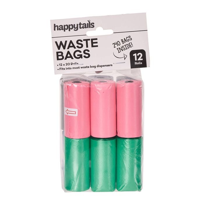 Happy Tails Pet Waste Bags 12 Rolls