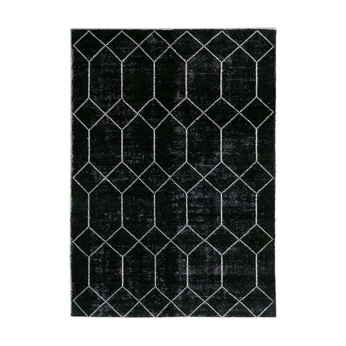 Colorscope distressed geometrics contemporary indoor rug black 300x400cm