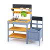 Costway Mud Kitchen Set Wood Potting Bench Running Water Reservoir-Yellow