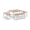 Balmoral Low Dining Coffee Table With 4 Bench Seats