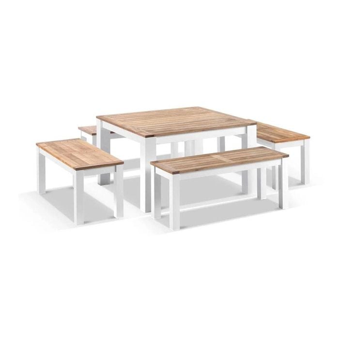 Balmoral Low Dining Coffee Table With 4 Bench Seats