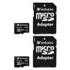 2PK Verbatim Micro SDHC 16GB Memory Card Class 10 Media Storage w/SD Adaptor