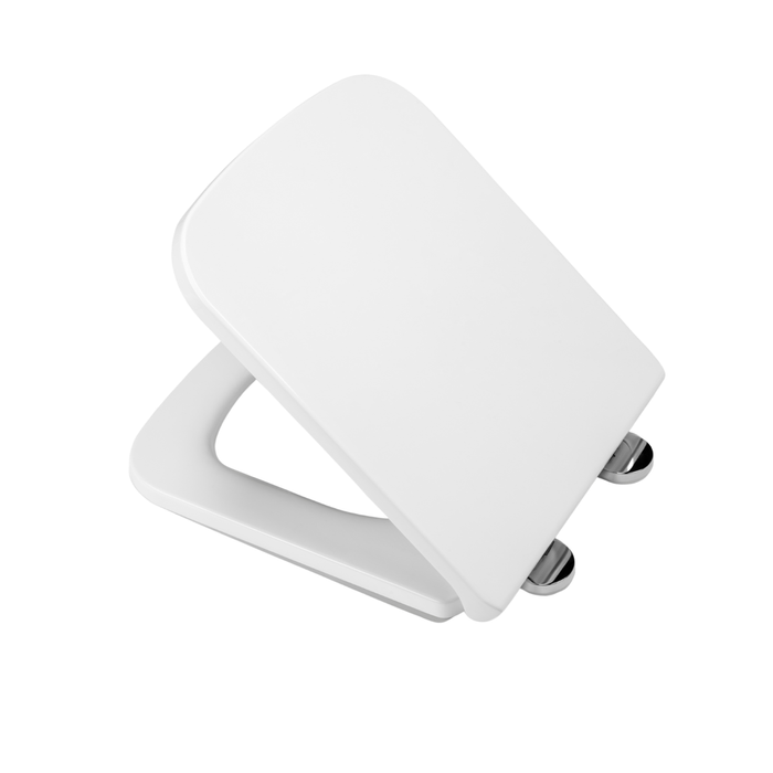 Croydex Flexi-Fix Leven Soft-Close White Square Toilet Seat