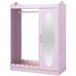 Costway Kid Wardrobe Clothes Closet Full Length Mirror Play Bedroom