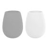2pc Avanti Silicone Stemless Tumbler Glassware Set Grey/white 350ml