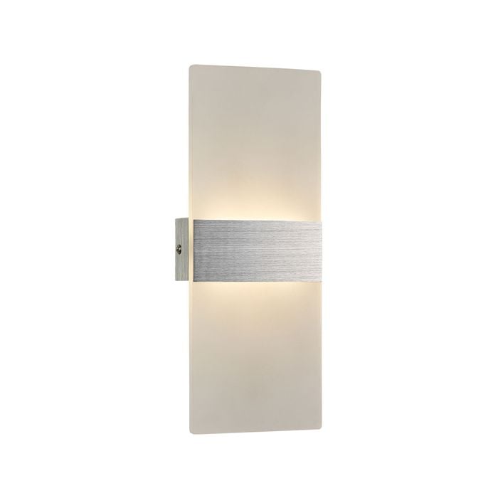 Brilliant 29cm Brushed Nickel LED Modern Wisher Wall Light