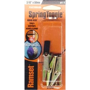 Ramset Spring Toggle Round 3/16" x 50mm 4pk