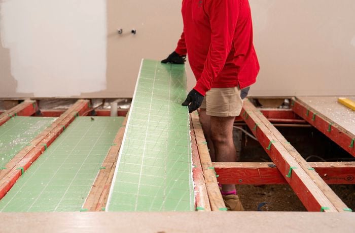 Position the insulation panels