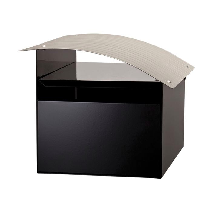 Sandleford 210 x 180 x 290mm Black And Silver Ripple Galvanised Letterbox