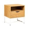 HomeStar Seashore Open Shelf Bedside Nightstand Side Table W/ 1-Drawer - Oak