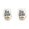 2x Urban 12cm Best Ever Mum Glass Drinking Cup - Navy