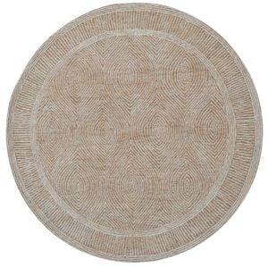 Designer Handmade Wool Rug-Maya 6263-Rust-160x160cm