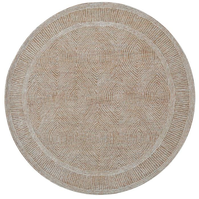 Designer Handmade Wool Rug-Maya 6263-Rust-160x160cm